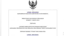 Peraturan Kalurahan Genjahan Nomor 1 Tahun 2021 tentang Laporan Pertanggungjawaban Realisasi Pelaksa