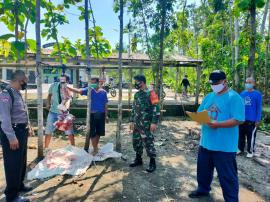 Gugus Tugas Kalurahan Genjahan Pantau Pelaksanaan Penyembelihan Hewan Qurban